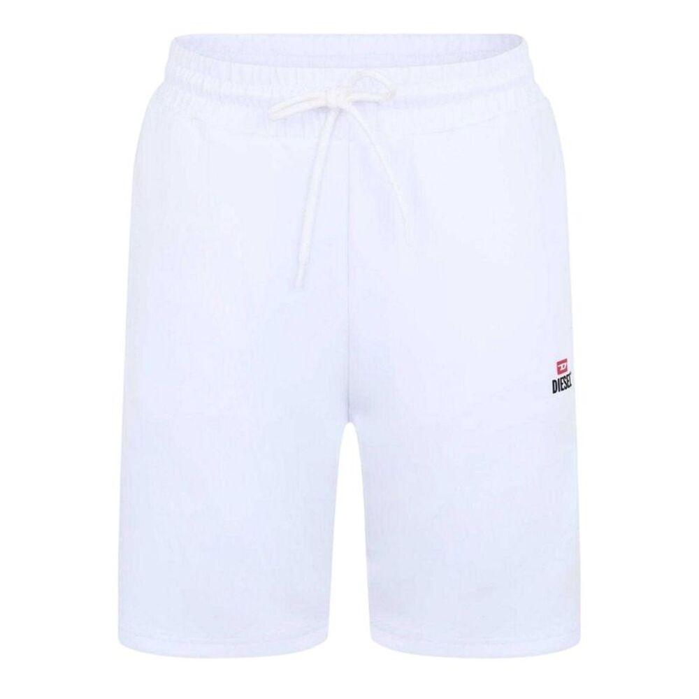 Diesel Mens Fleece Sweat Shorts / White
